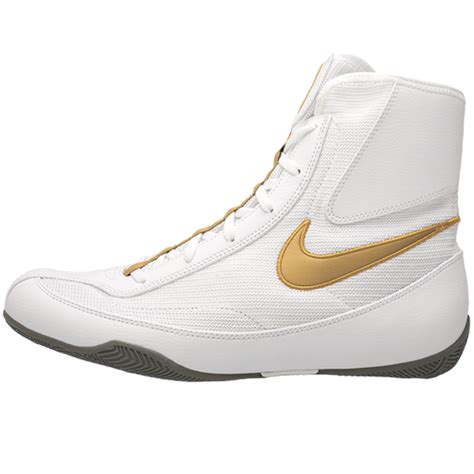 nike boxschuhe weiß|Nike Machomai 2 White // Gold Boxing Shoes.